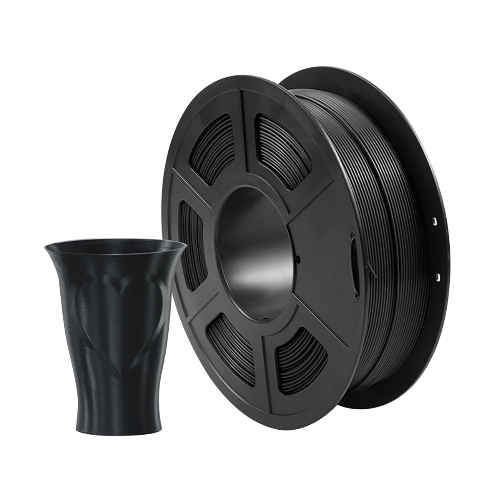 MINGDA Black Color PLA Filament, 1.75mm for 3D Printer, 1kg(2.2lbs), Black