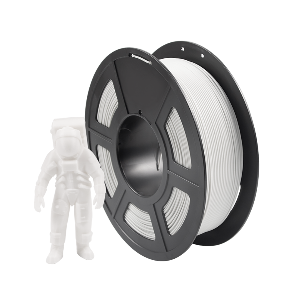 MNGDA Filamento PLA de color blanco, 1,75mm para impresora 3D, 1kg, blanco