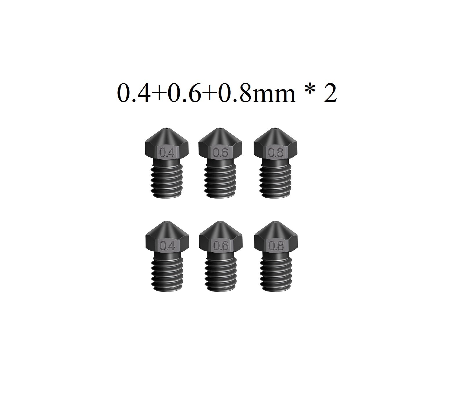 4pcs Boquilla de acero endurecido 0,4mm (envío gratis)