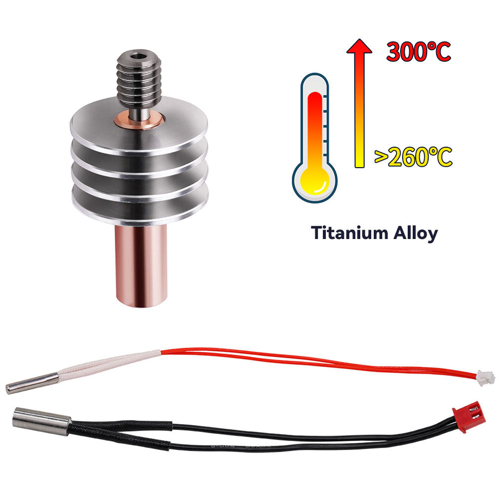 Actualizar todo el metal heatbreak, reemplazo de tubo de alta temperatura de la aleación de titanio del metal adapta el termistor para la impresora 3D de la serie del mago