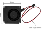 X2-Turbofan 4010 fan cable length 235mm