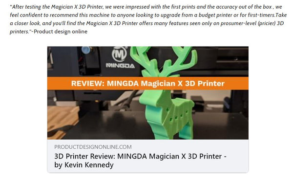 Cosa ci dicono gli utenti sull'esperienza della stampante 3D Magician X?