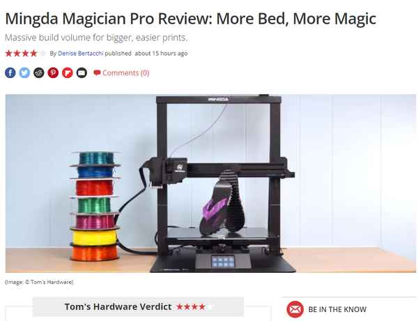 Mingda Magician Pro 3D Printer Review on Tom's Hardware