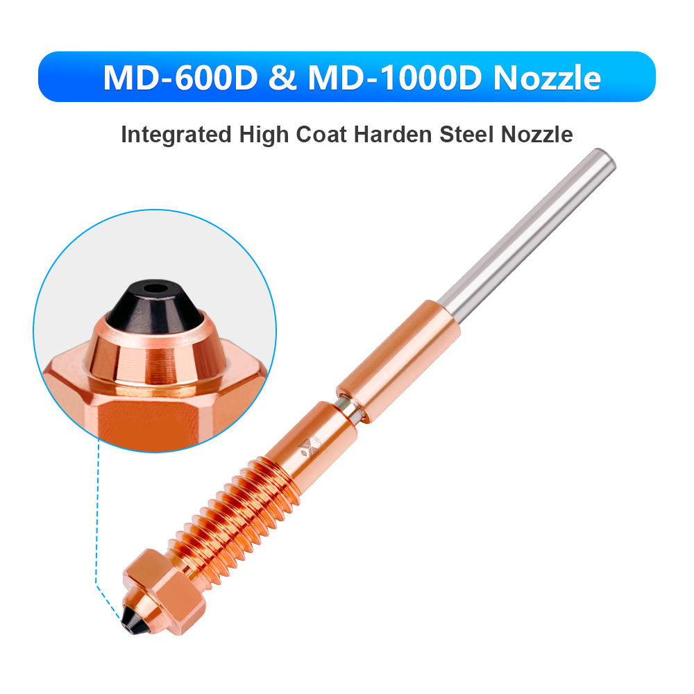 MD-600D & MD-1000D Integrated High Coat Harden Steel Nozzle