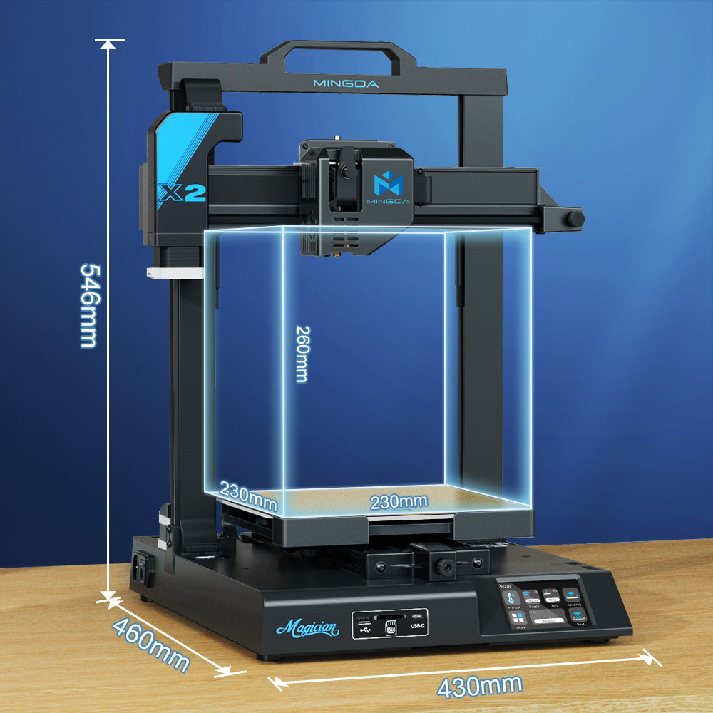 MINGDA 2023 Newest 3D Printer Magician X2 One-Click Auto Leveling|Read